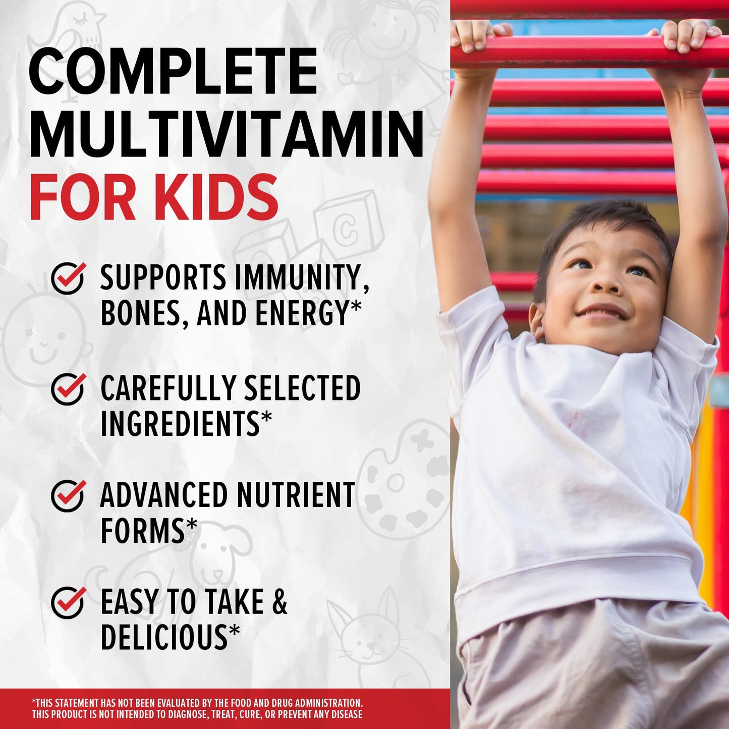 Gomitas multivitamínicas de cerca sabor fresa sandía para niños