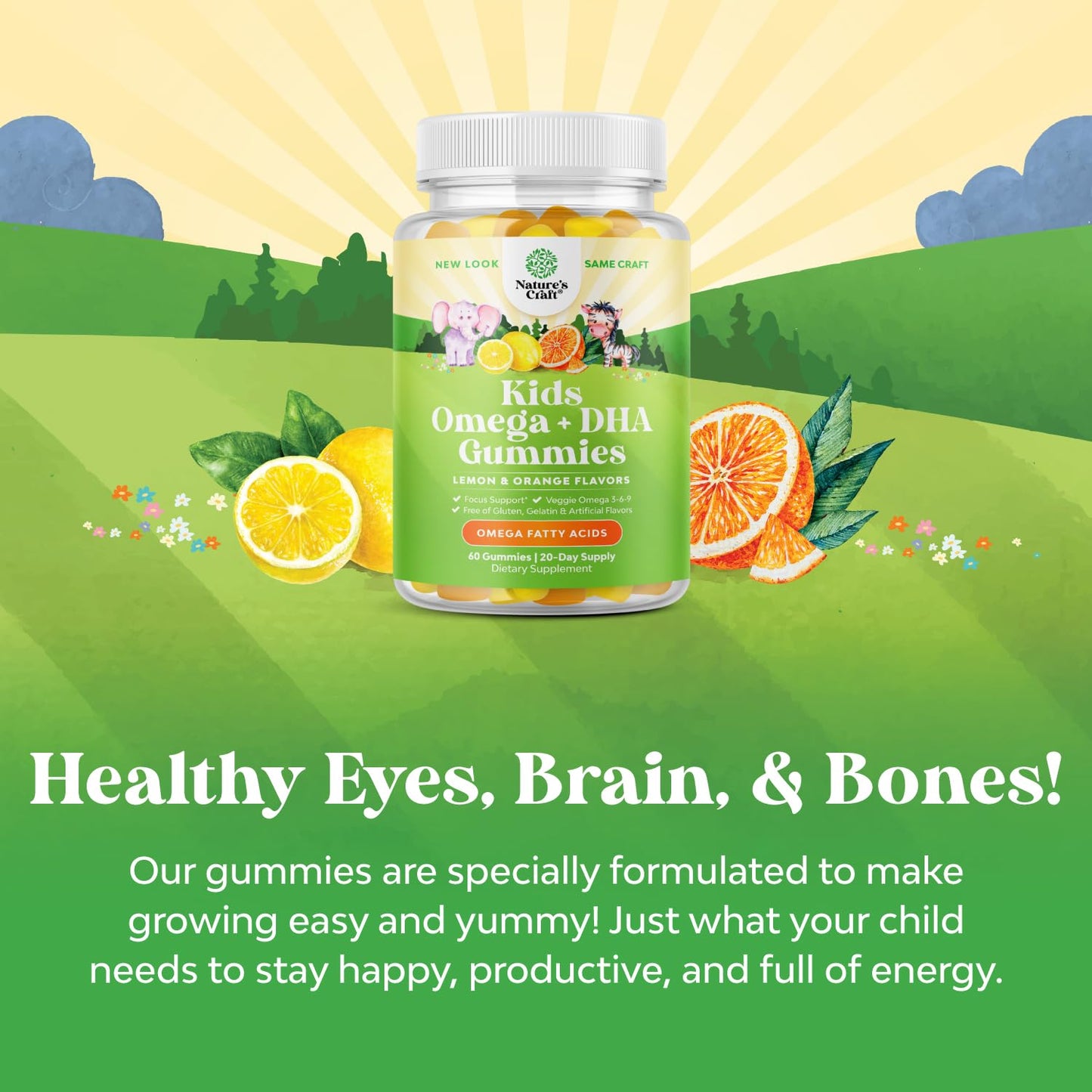 Gomitas multivitamínicas para niños con vitaminas y minerales esenciales