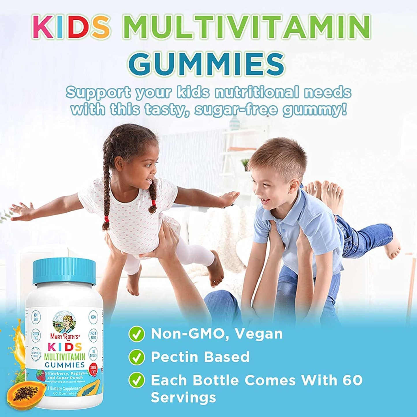 Gomitas multivitamínicas MaryRuth Organics super punch para niños 2+ años