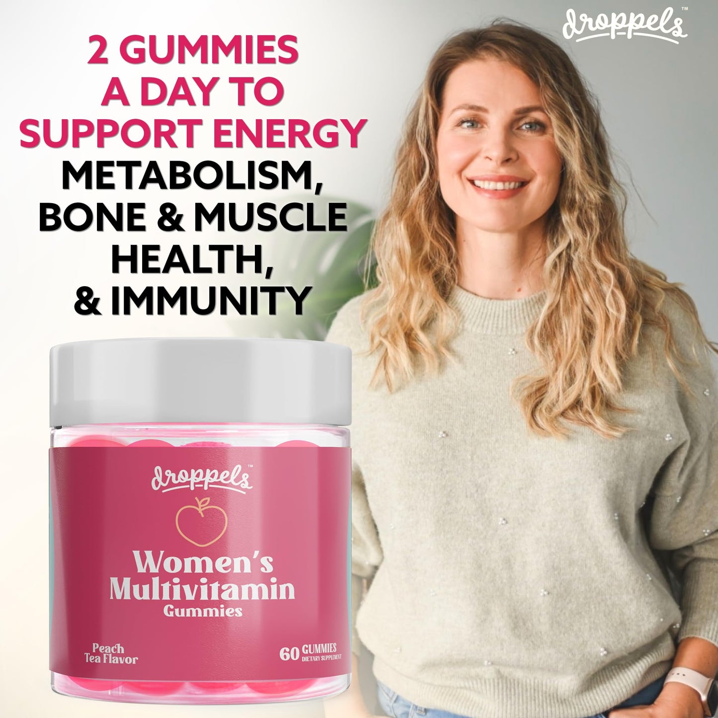 Gomitas multivitamínicas Droppels para apoyo nutricional y sabor