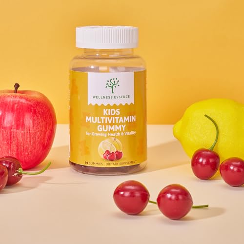 Gomitas multivitamínicas Wellness Essence destacando sus ingredientes