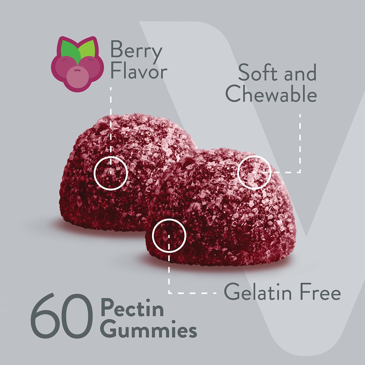 Gomitas multivitamínicas masticables con sabor a baya