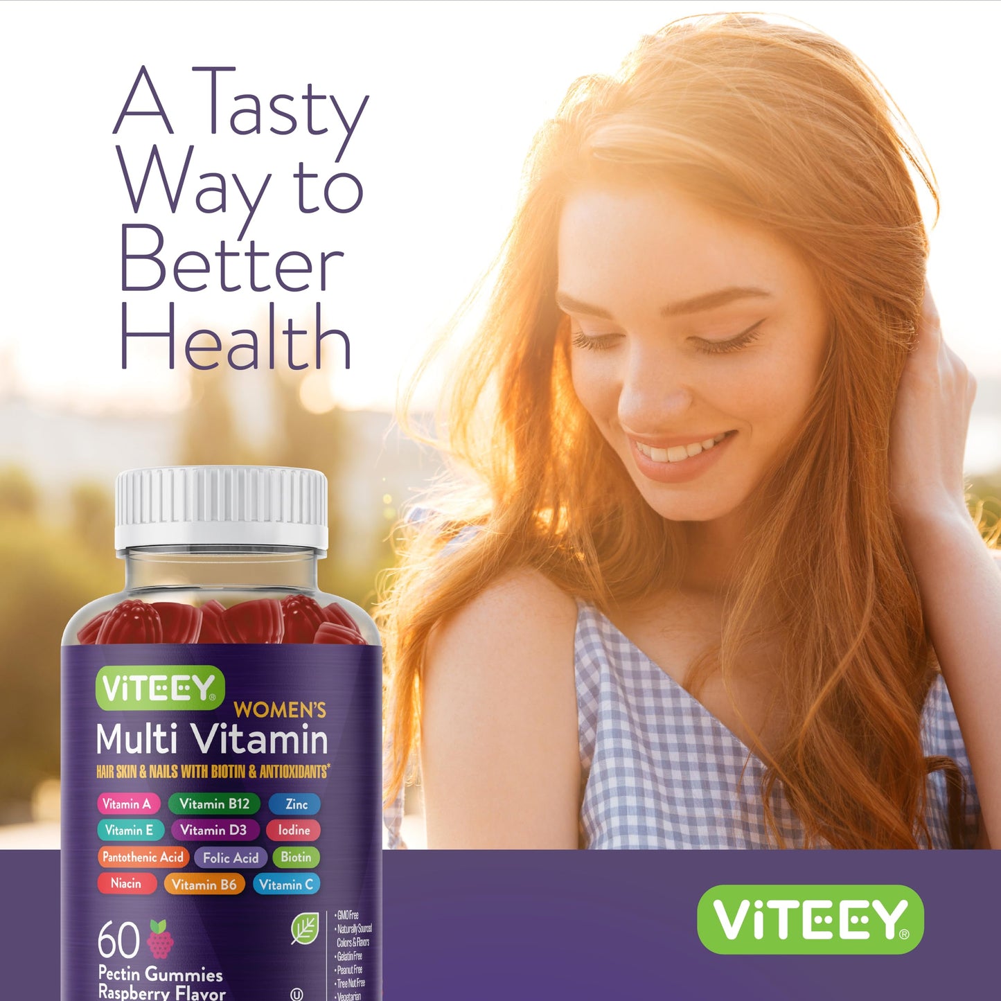 Gomitas multivitamínicas para mujeres Viteey con biotina
