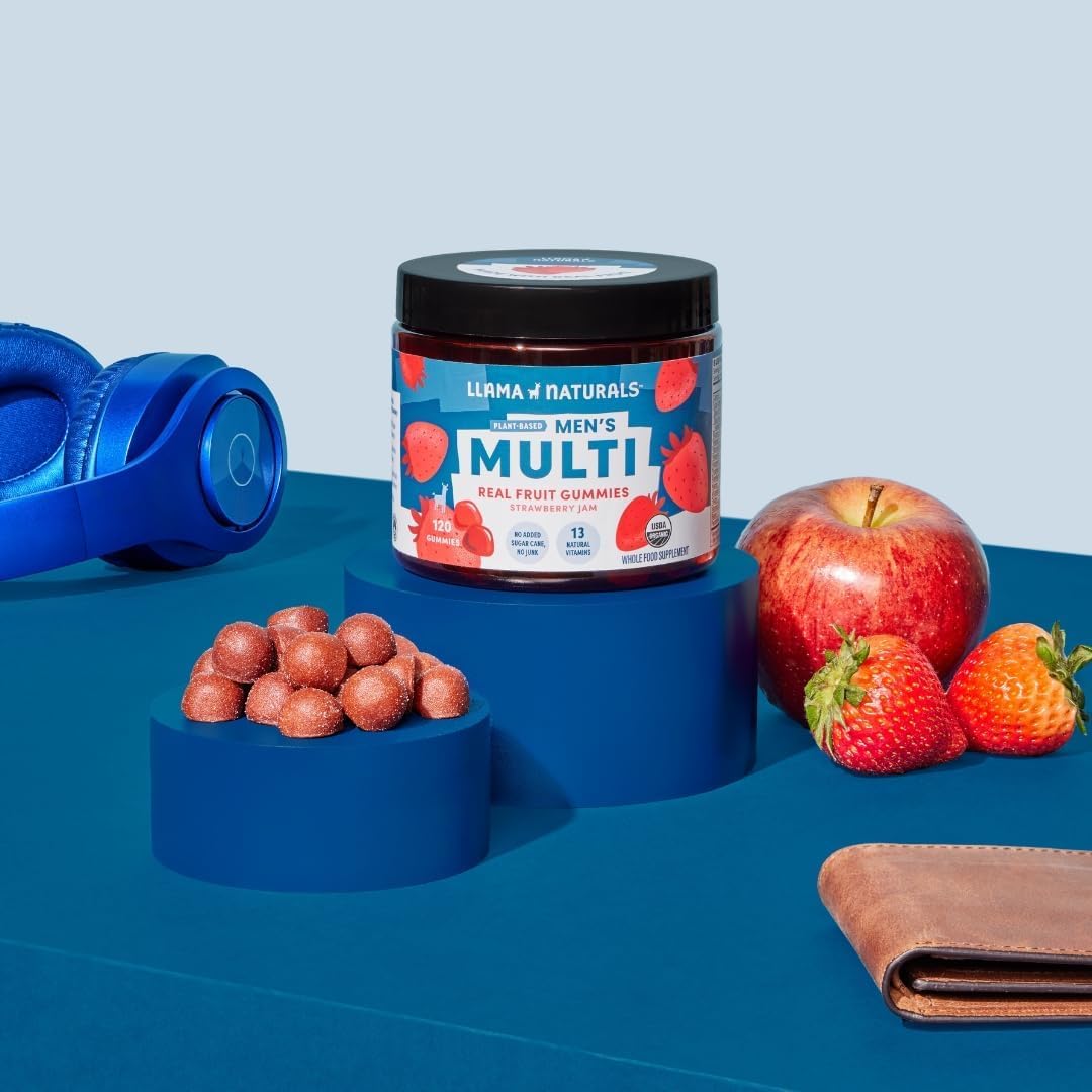 Grupo de gomitas multivitamínicas Llama Naturals sabor fresa