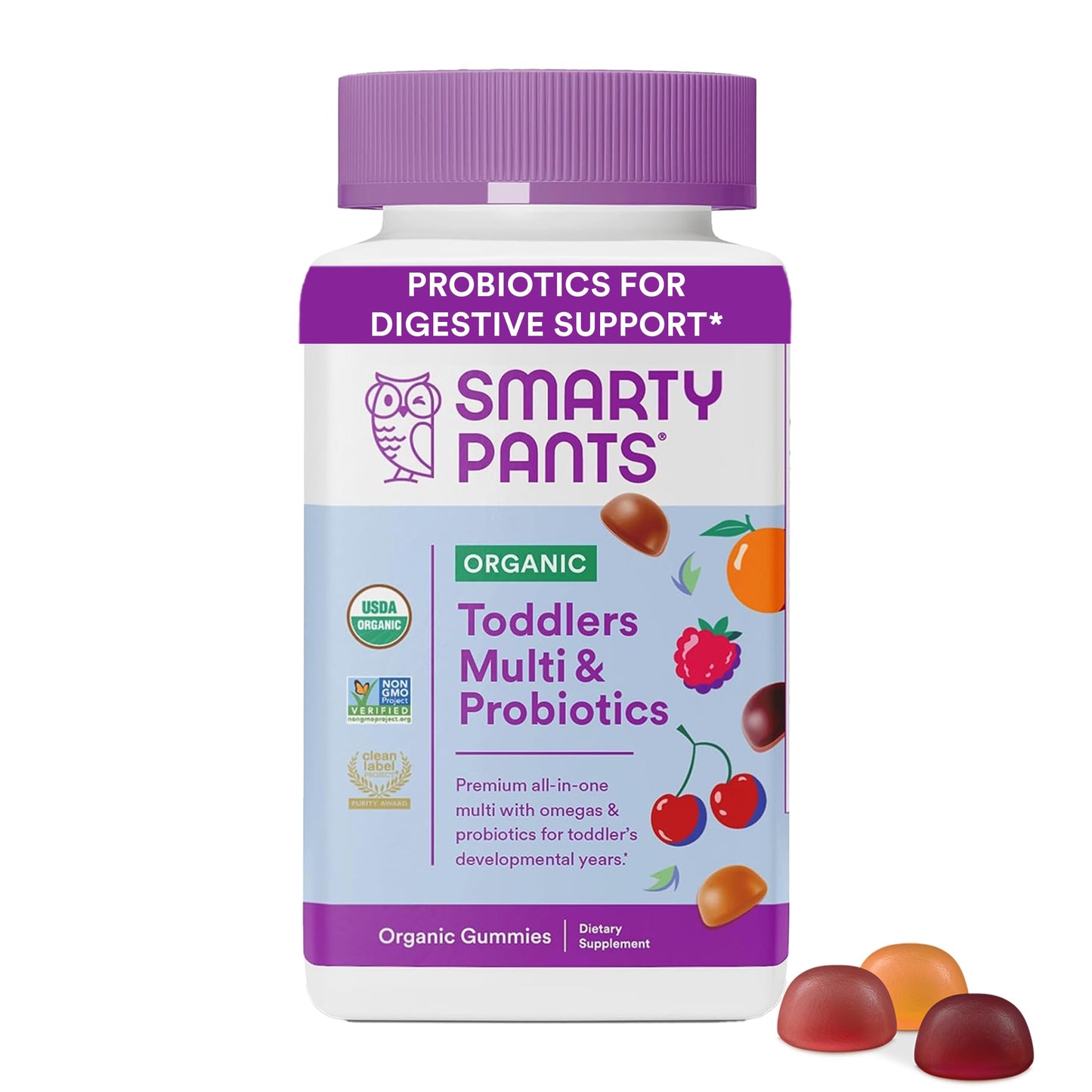 Gomitas multivitamínicas SmartyPants en presentación colorida