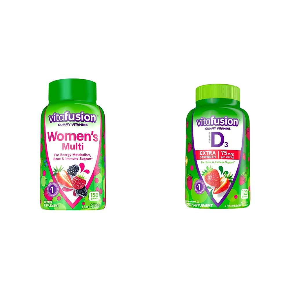 Gomitas multivitamínicas Vitafusion para mujeres y vitamina D3