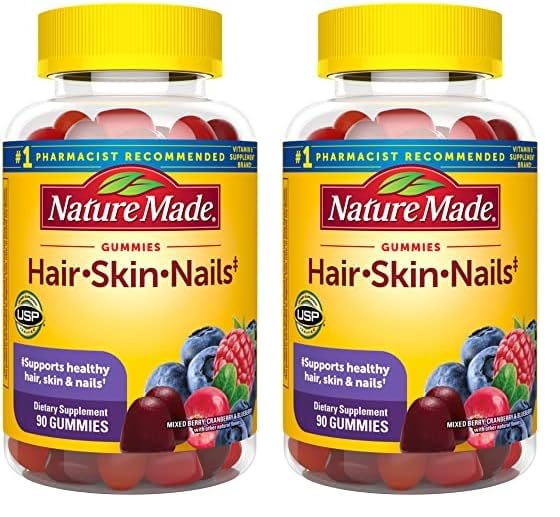 Gomitas Nature Made biotina 2500 mcg cabello piel uñas sabor