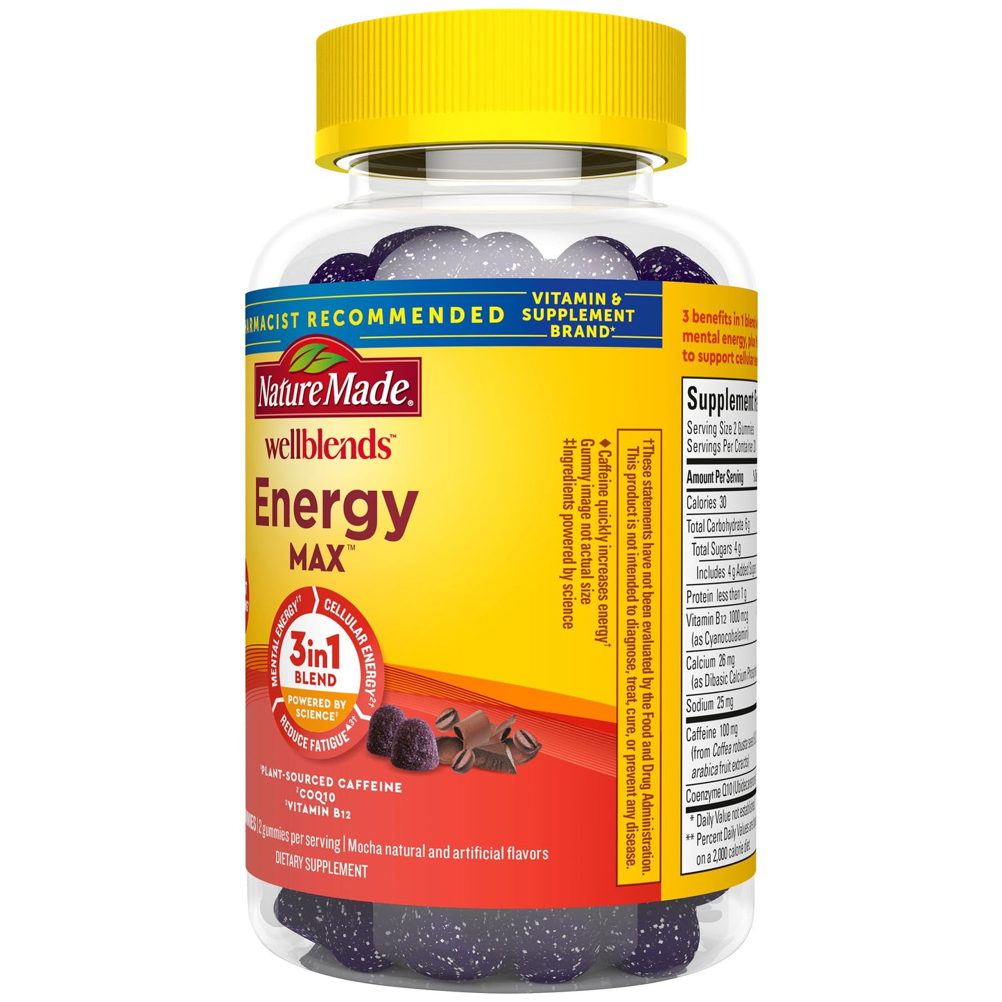 Gomitas Nature Made para energía con CoQ10 y B12 1000mcg