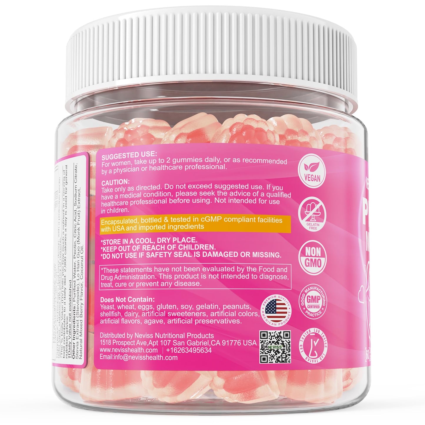 Producto gomitas NEVISS con hierro suave y vitaminas B
