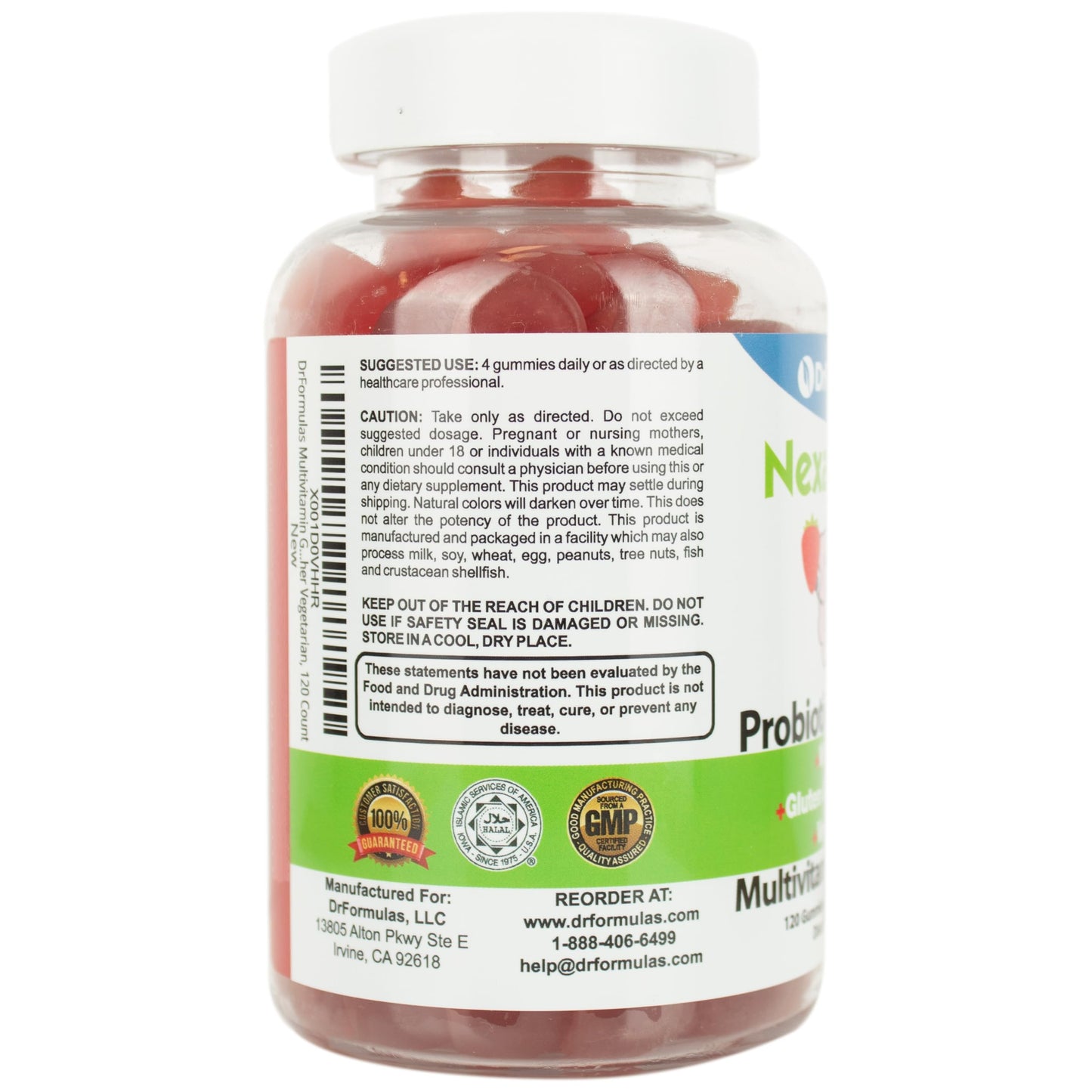 Gomitas Nexabiotic vitamínicas sin gluten ni gelatina veganas y halal