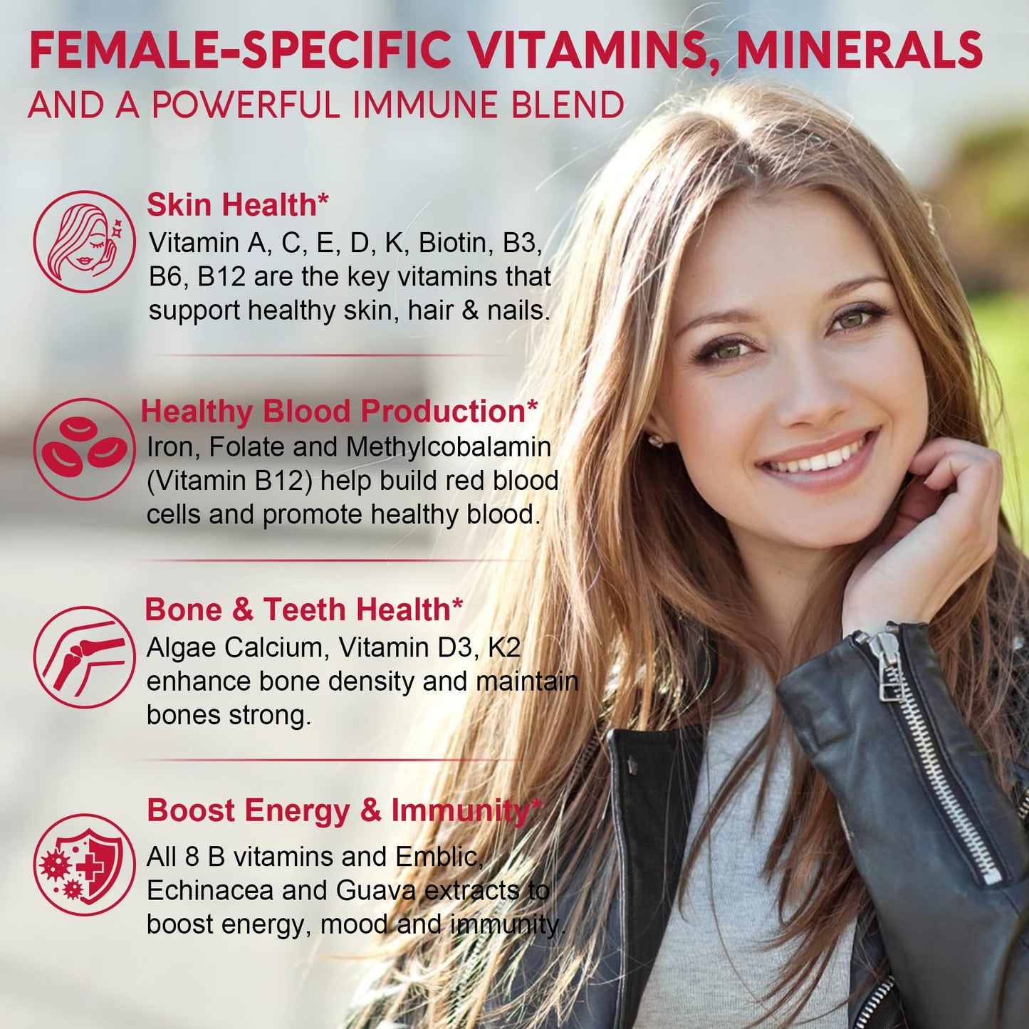 Gomitas nutritivas para mujeres jóvenes y adolescentes
