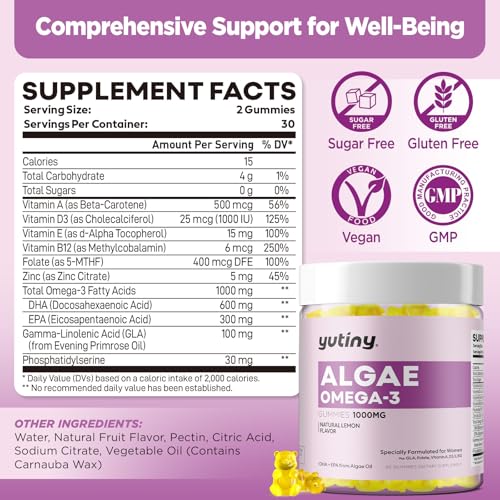 Gomitas nutritivas Yutiny para mujer sabor natural