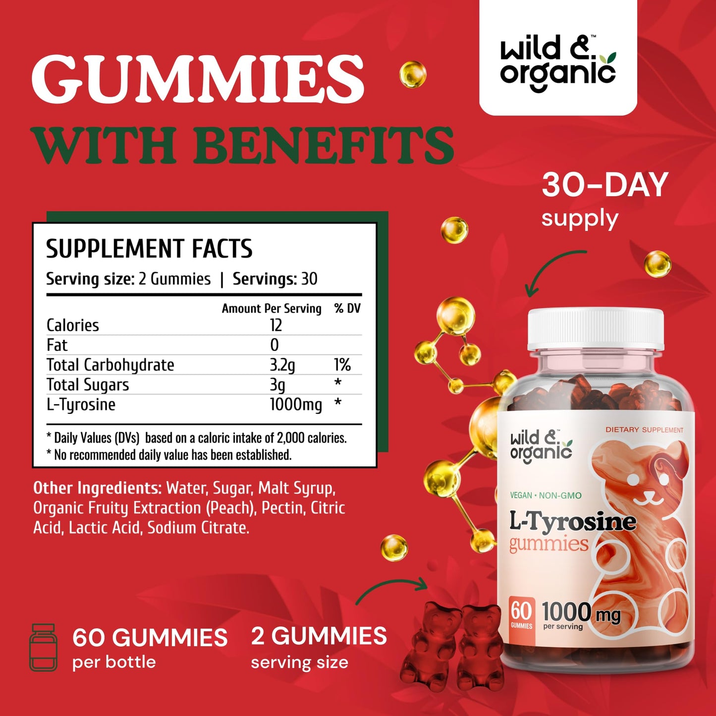 Gomitas de pectina Wild & Organic sin gluten