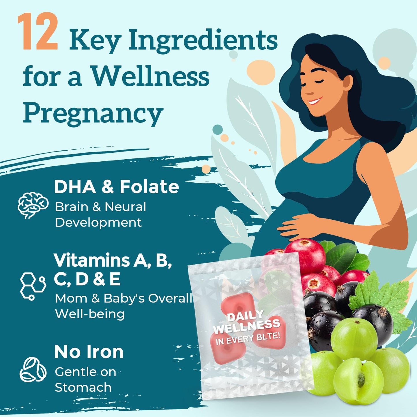 Gomitas prenatales en forma de corazón Quorinthiumax