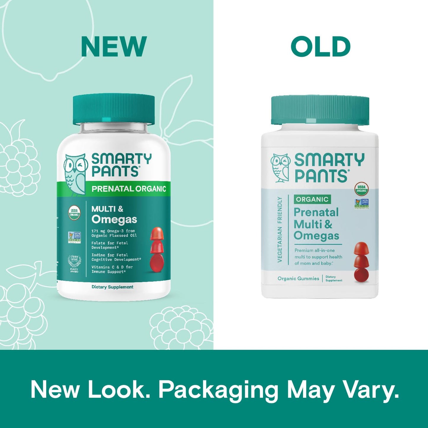 Gomitas prenatales orgánicas SmartyPants multivitamínicas para mujeres