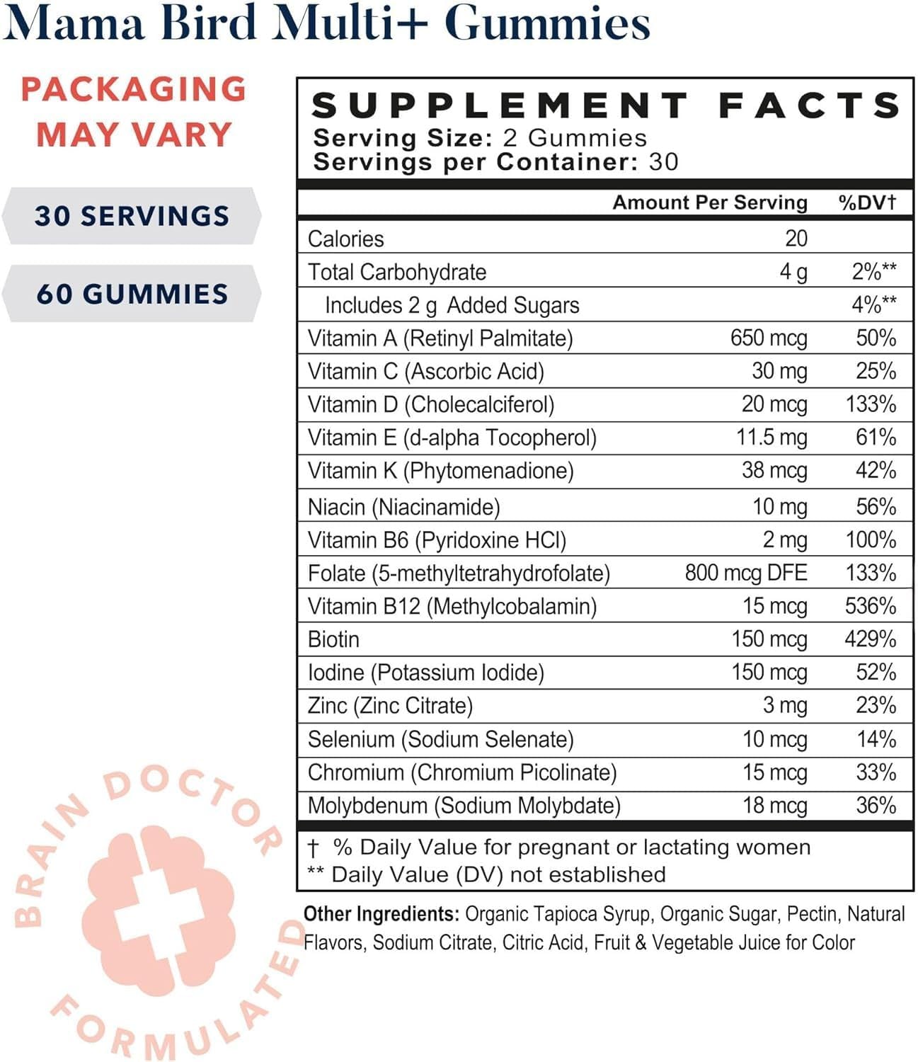 Gomitas prenatales veganas multivitamínicas Best Nest Wellness