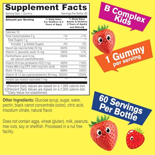 Gomitas sabor fresa para niños vitamina B WellYeah