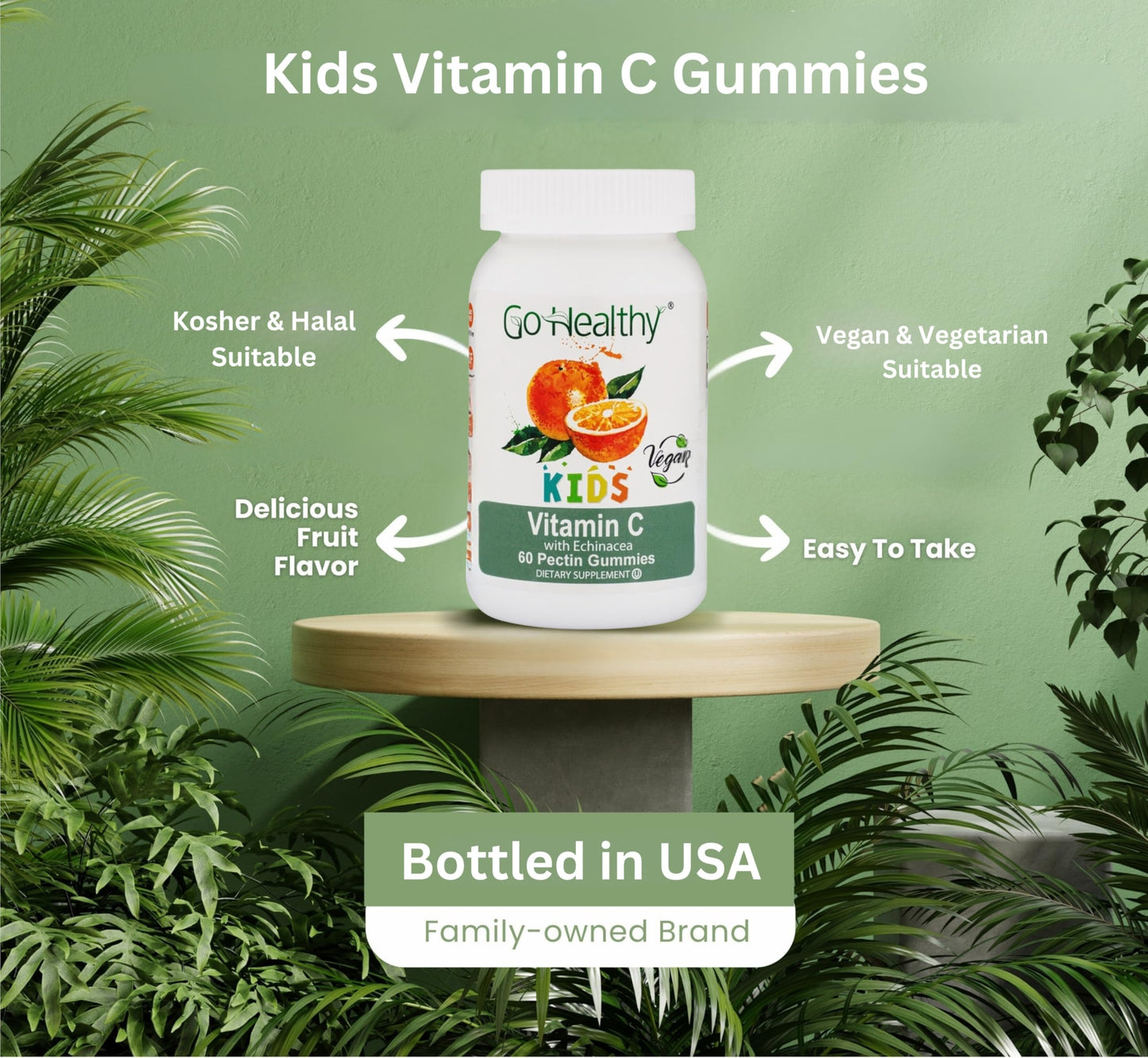Gomitas sabor naranja vitamina c para niños