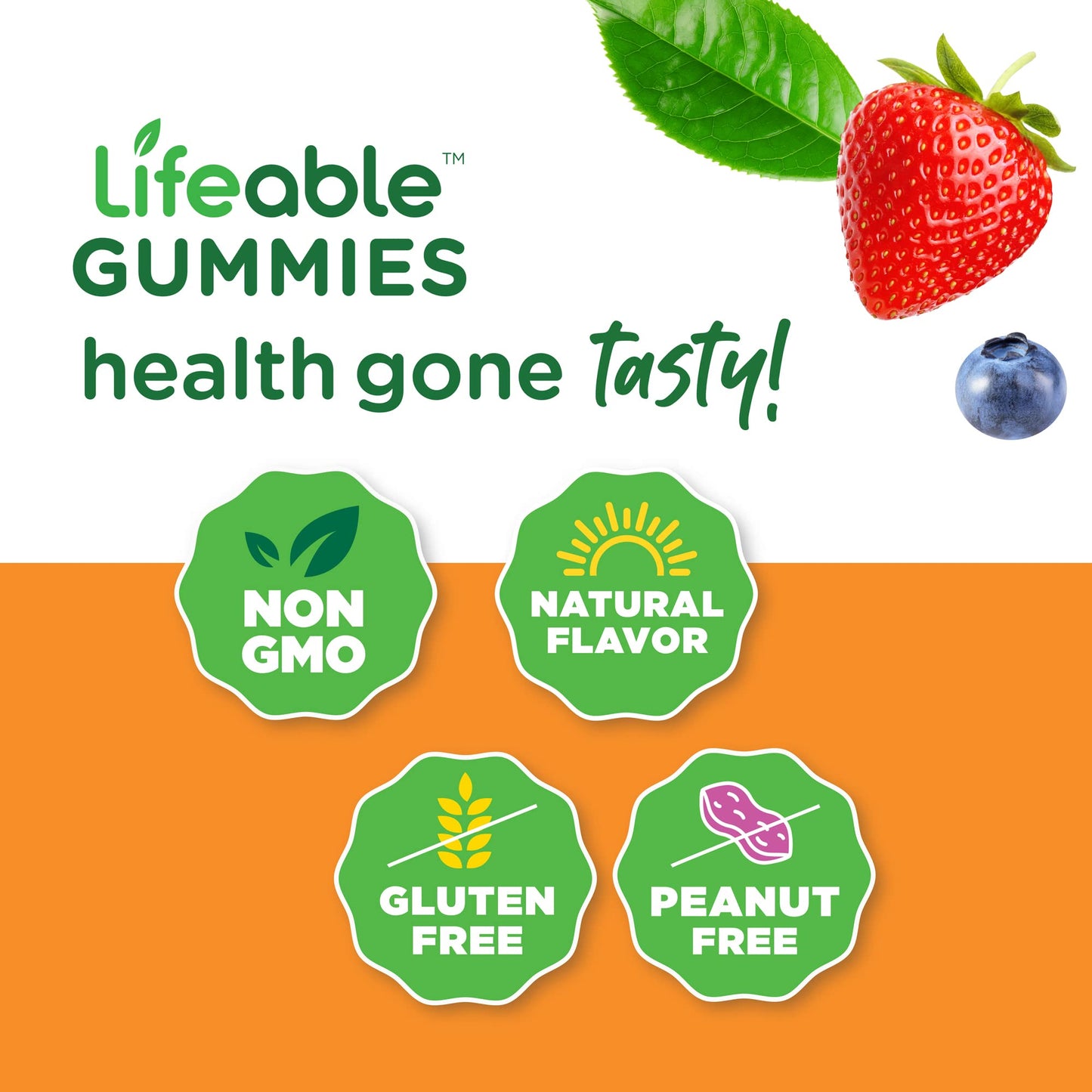 Gomitas sabor natural Lifeable sin gluten sin gmo