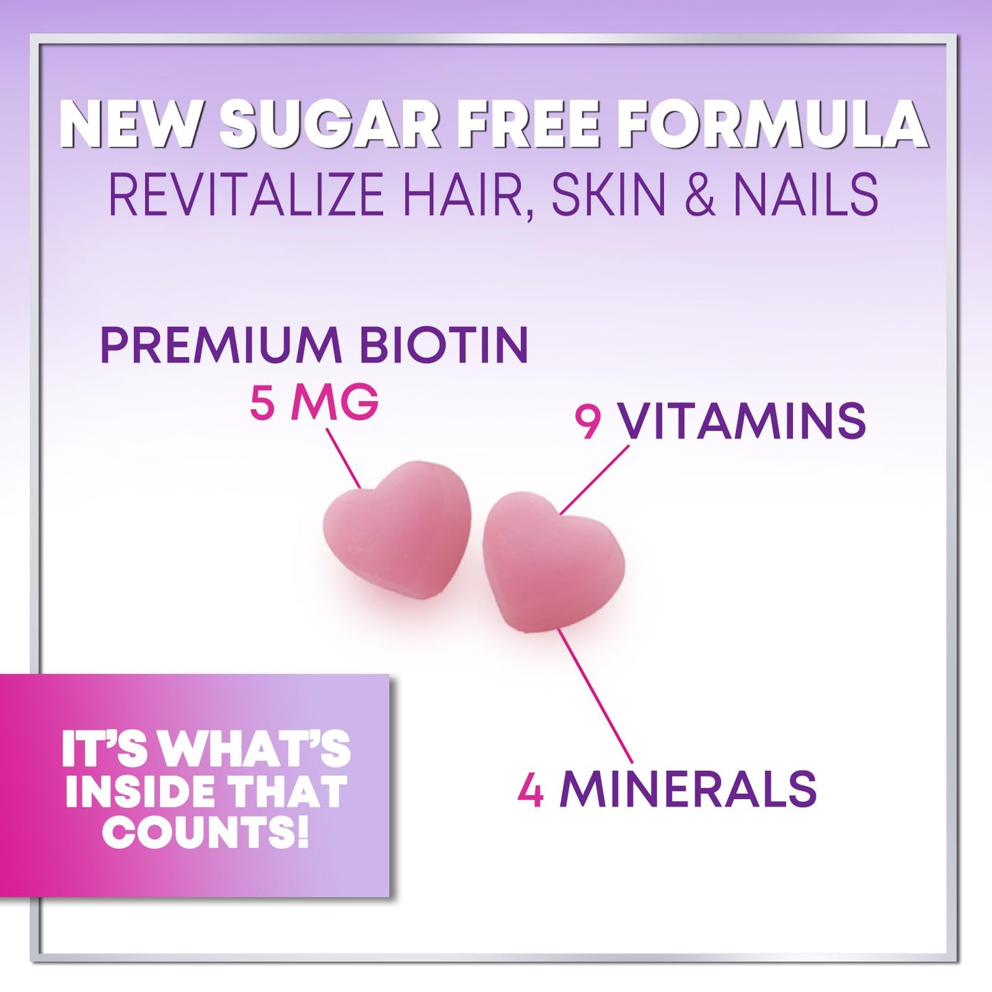 Gomitas sin azúcar apoyo para crecimiento cabello y piel