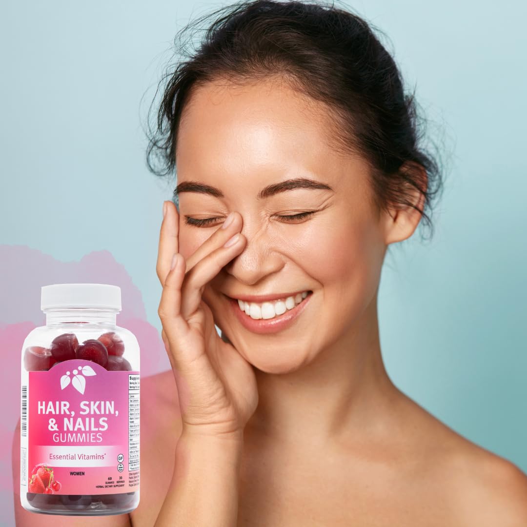 Gomitas sin azúcar para cabello piel y uñas con biotina 5000mcg