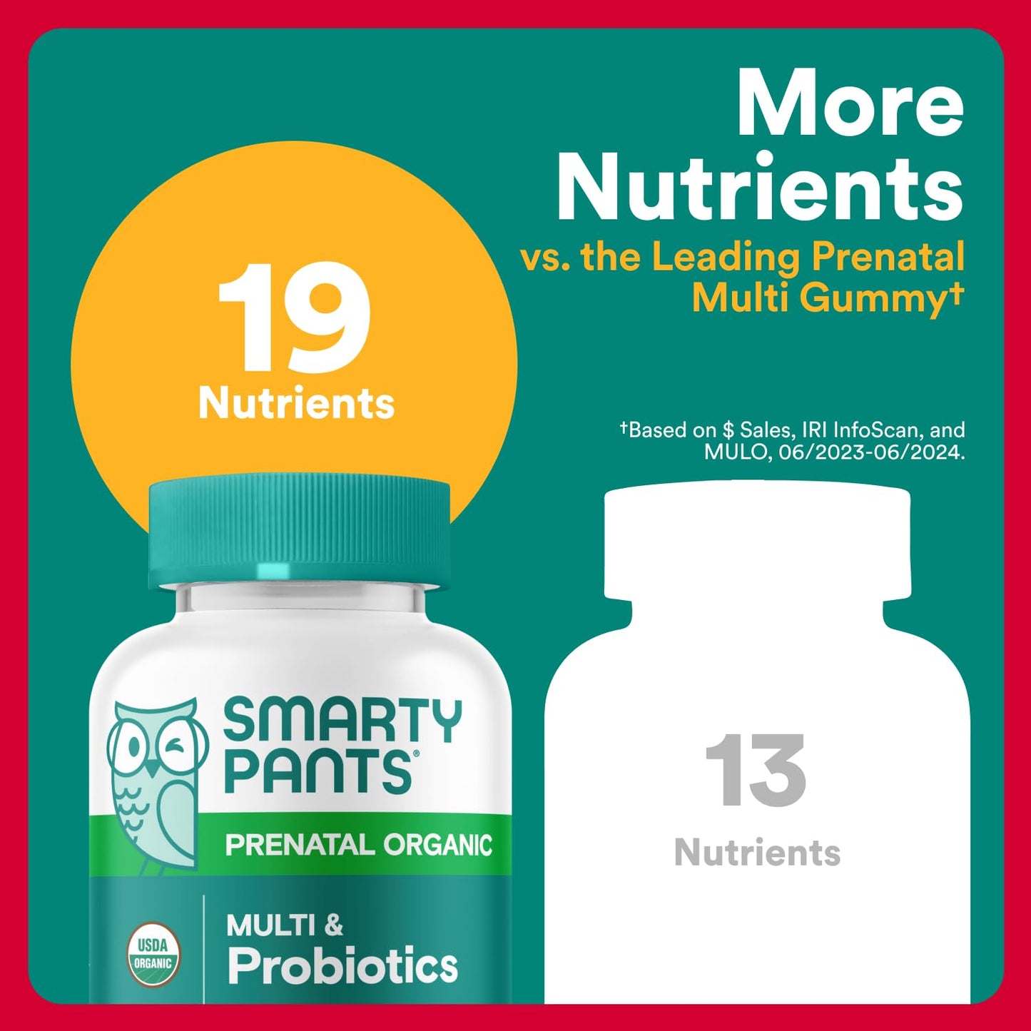 Gomitas SmartyPants con 19 nutrientes esenciales para embarazo