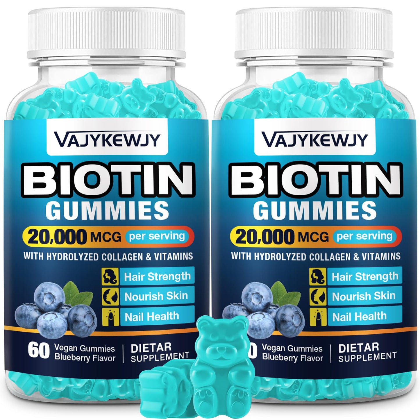 Gomitas veganas biotina VAJYKEWJY 120 unidades