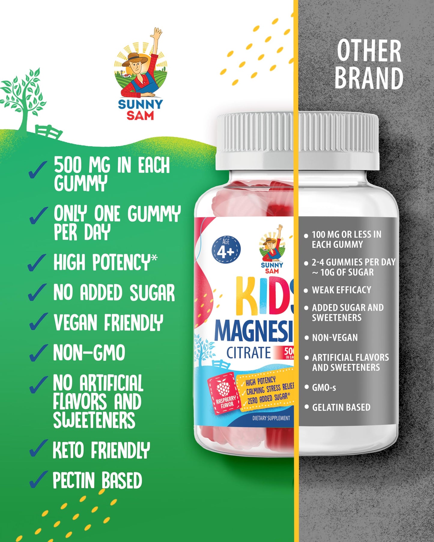 gomitas veganas magnesio d3 k2 sabor frambuesa sin azúcar