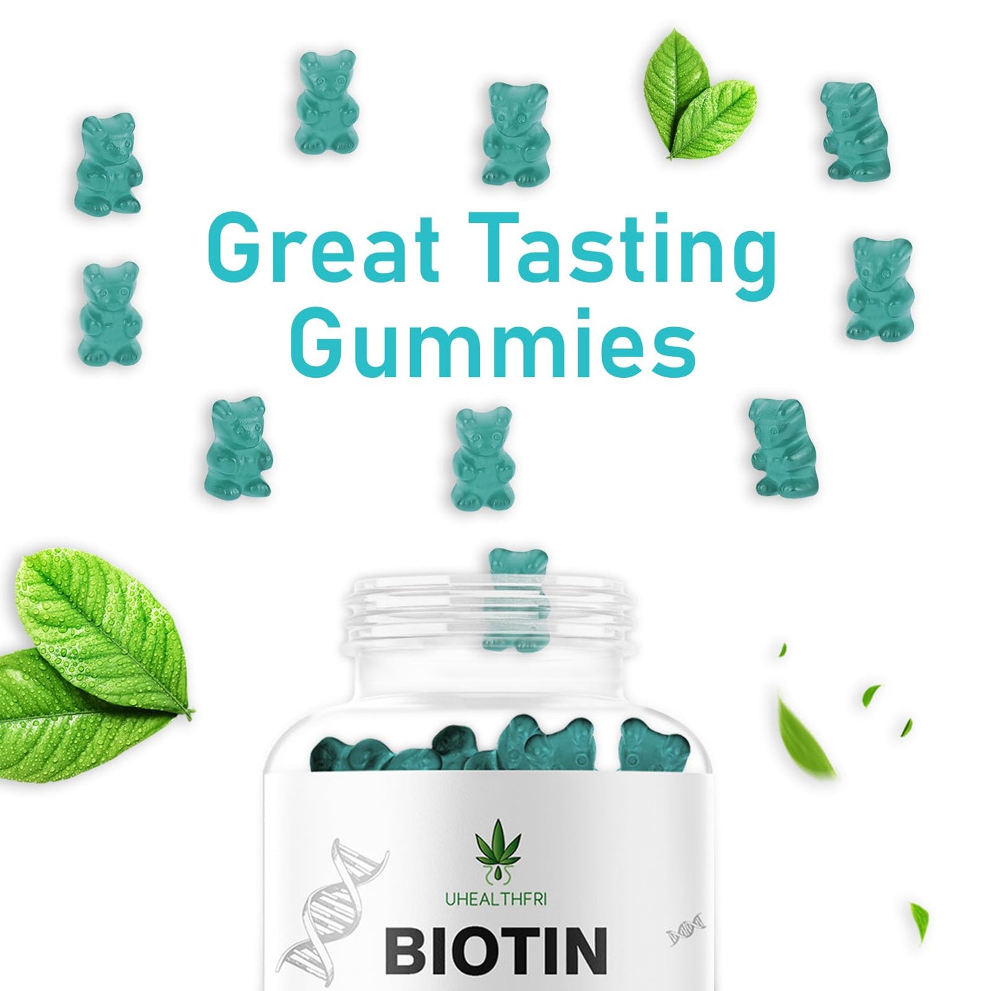 Gomitas veganas fortalecimiento cabello y uñas Uhealthfri