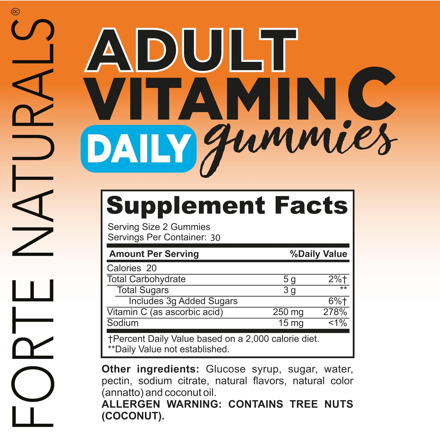 Gomitas aptas para vegetarianos vitamina C FORTE NATURALS