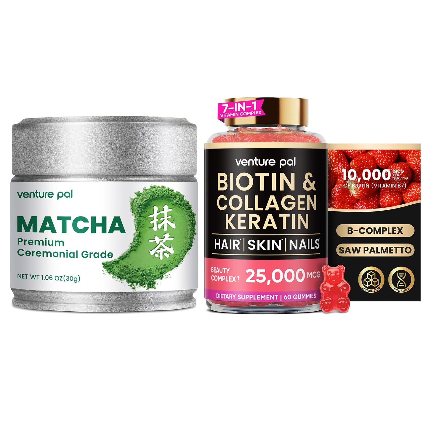Gomitas Venture Pal biotina y colágeno para cabello y piel