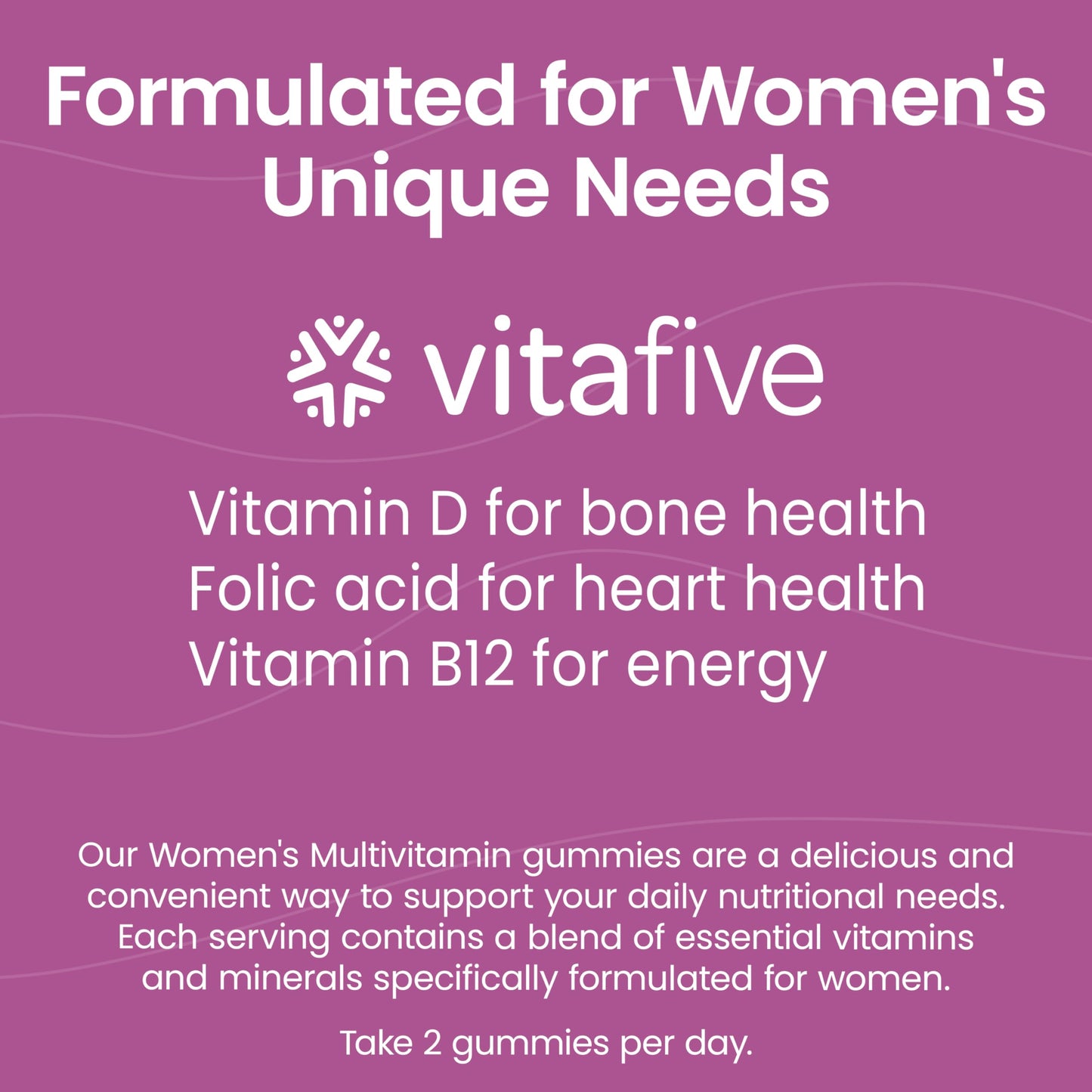 Gomitas vitafive para mujeres, enriquecidas con biotina y D3