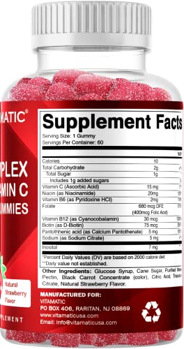 Gomitas Vitamatic Vitamin B Complex natural sabor fresa