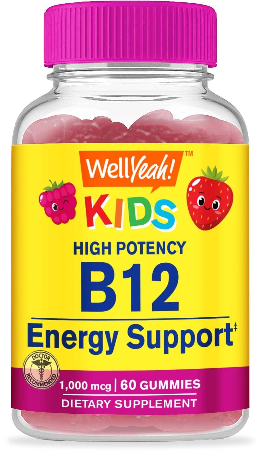 Gomitas vitamina B12 para niños WellYeah masticables
