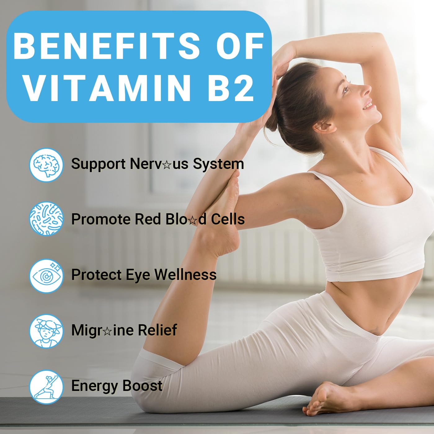 Gomitas de vitamina B2 con ingredientes naturales para salud diaria