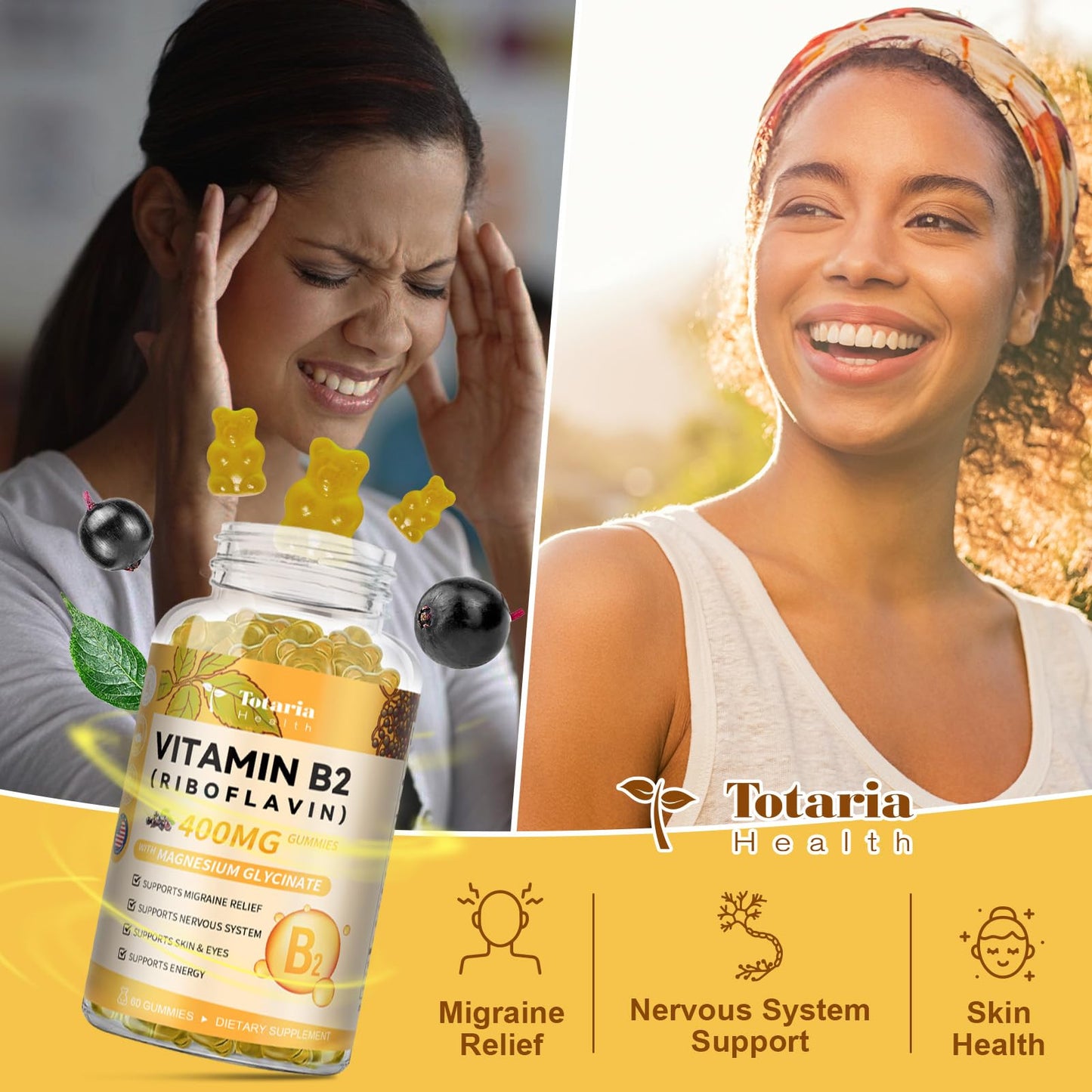 Gomitas de vitamina B2 Totaria calidad premium y fórmula natural