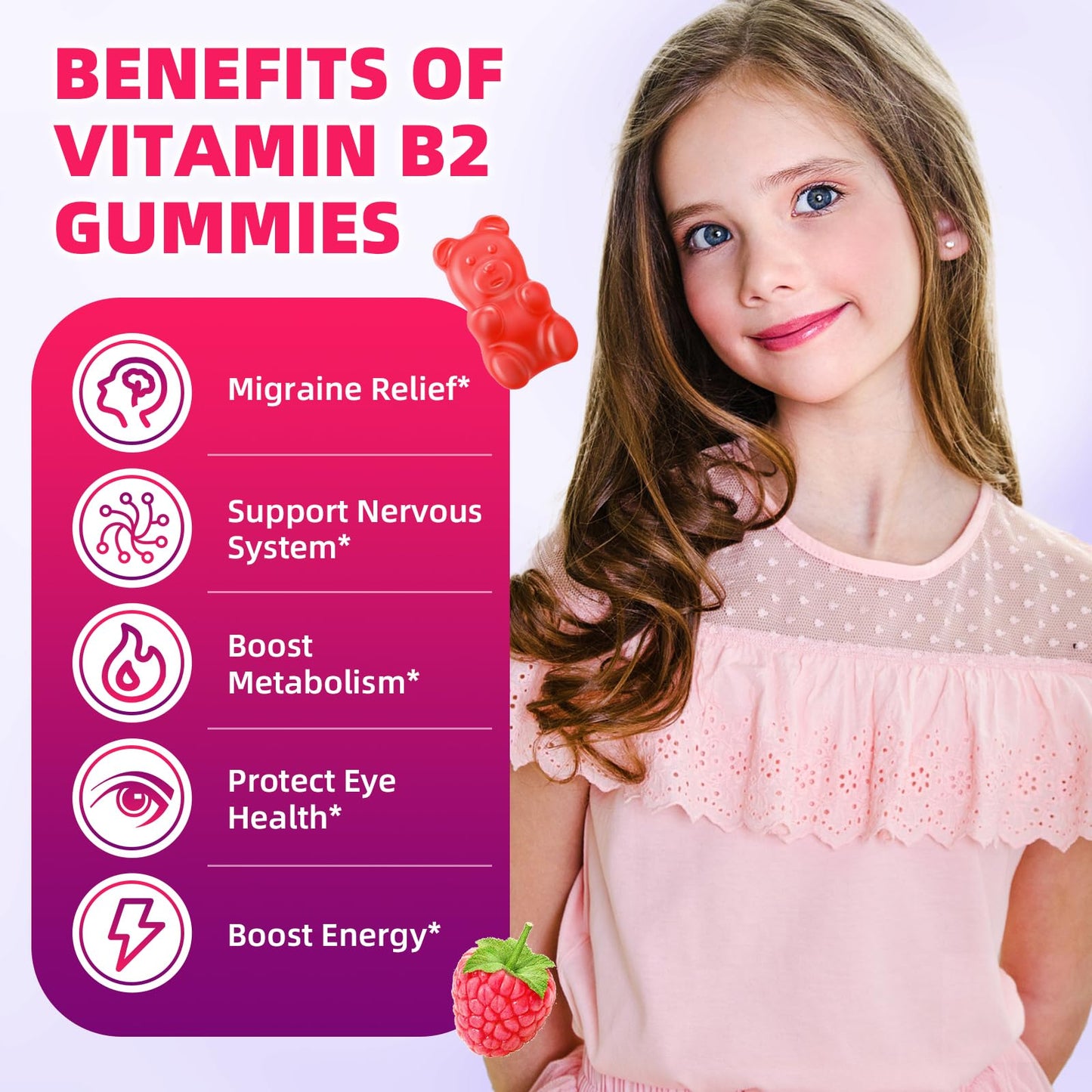 Gomitas vitamina B2 VCCHUYH para niños y adultos
