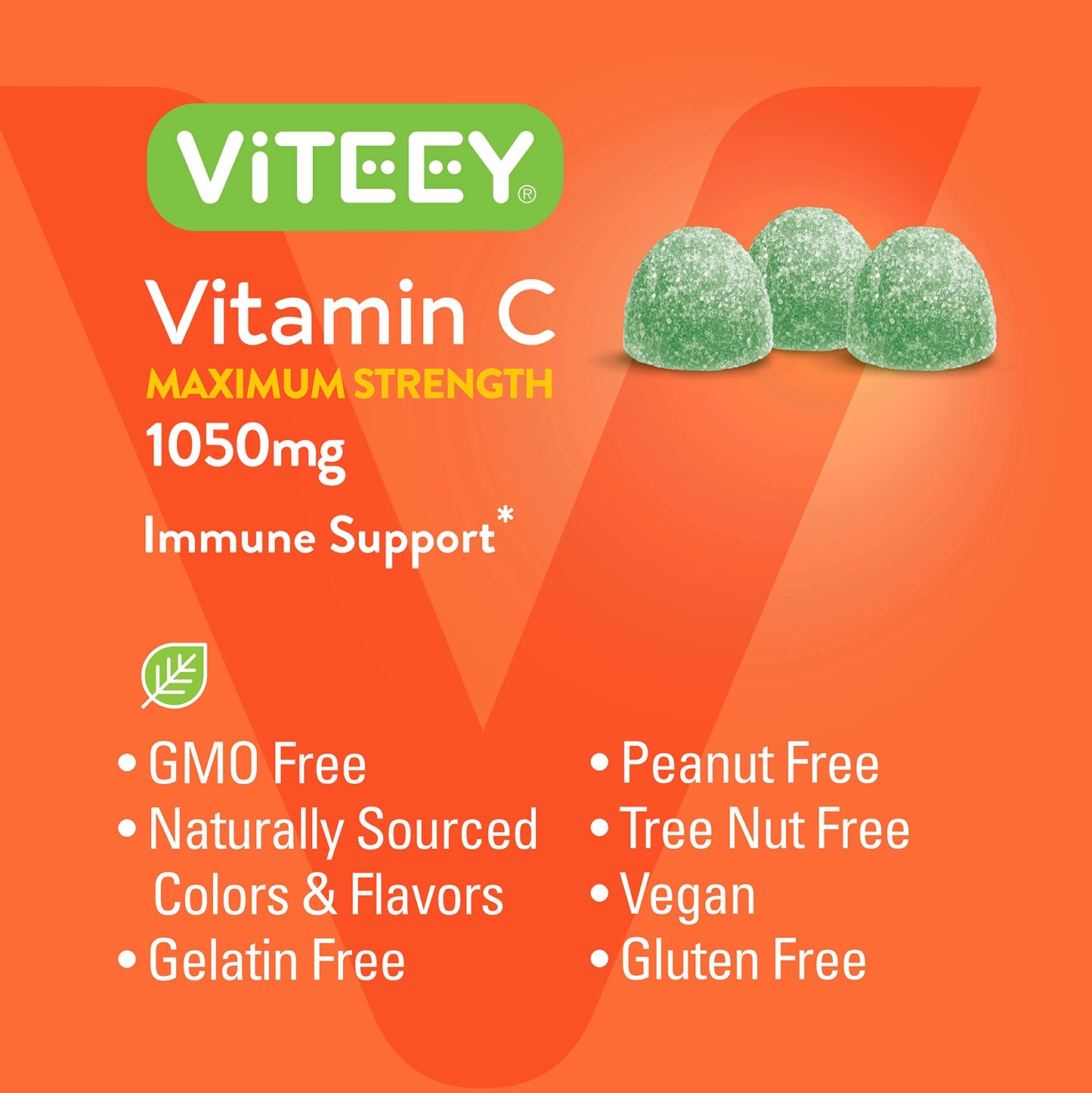 Gomitas vitamina c sabor manzana ácida sin alérgenos Viteey