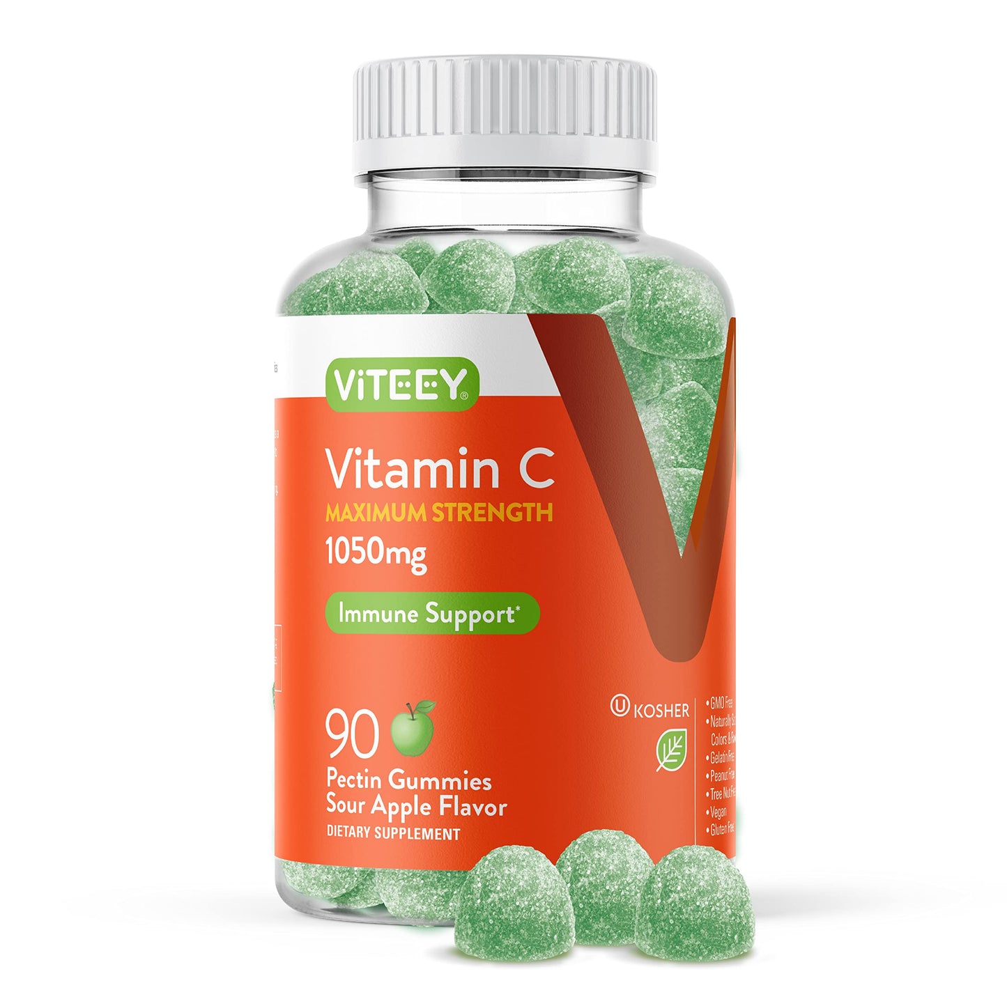 Paquete gomitas vitamina C veganas sabor manzana ácida Viteey