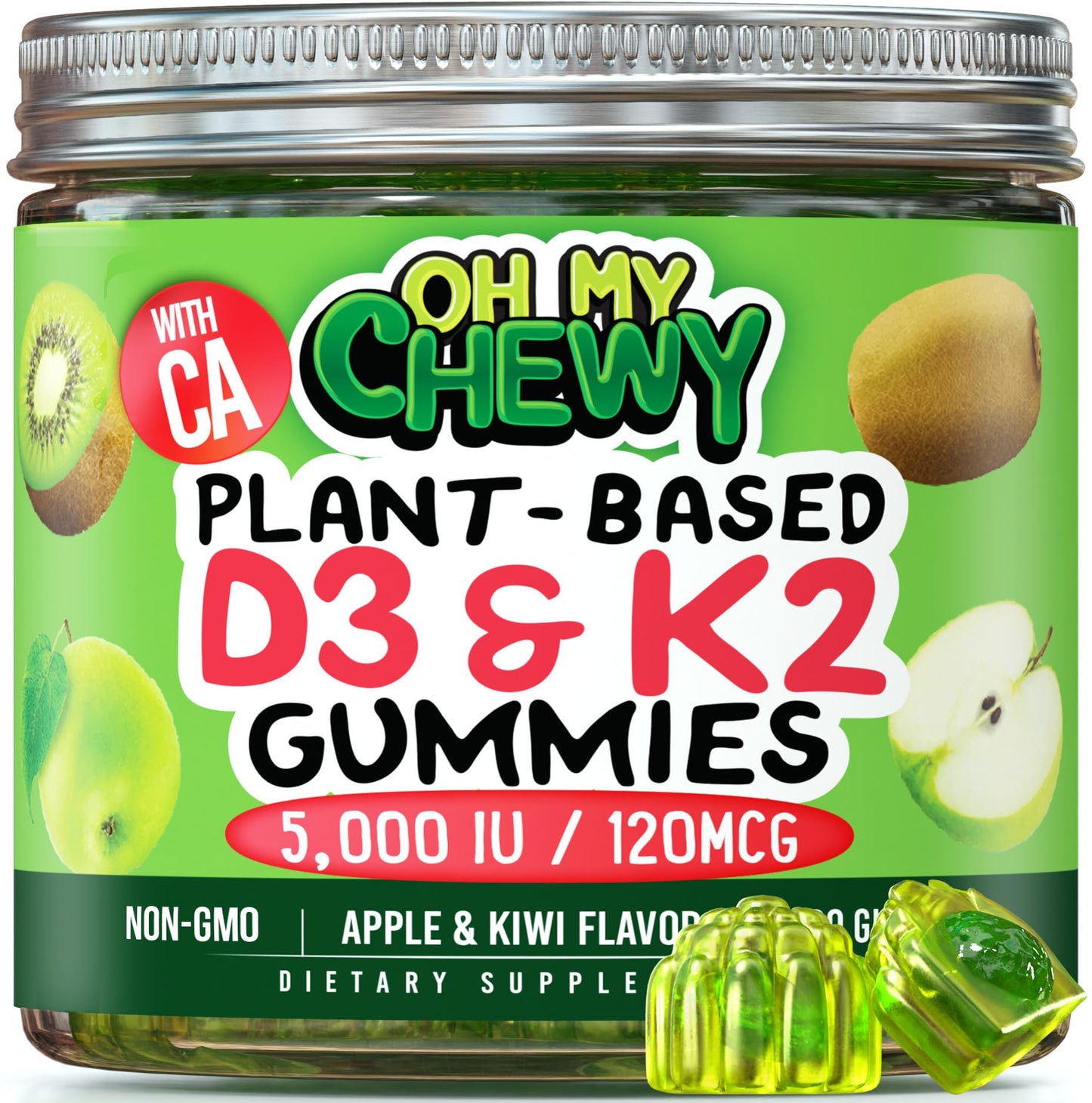 Gomitas Vitamina D3 K2 Center-Filled envase 60 unidades