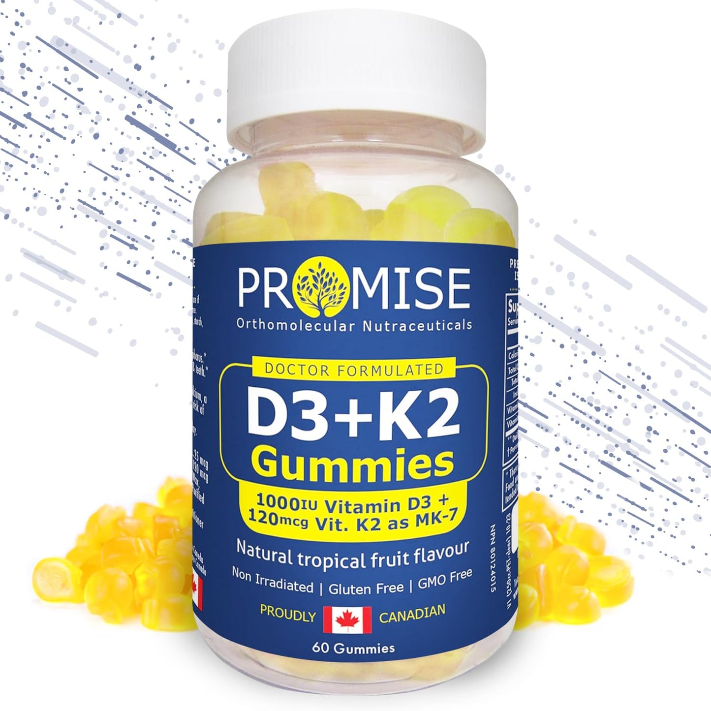Gomitas vitamina D3 K2 Promise sabor fruta tropical paquete