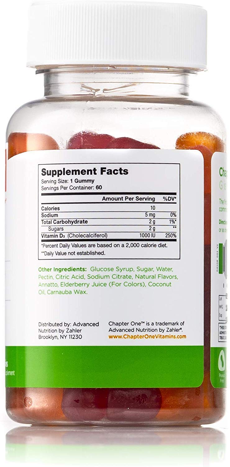 Gomitas vitamina D3 Zahler suplementación diaria