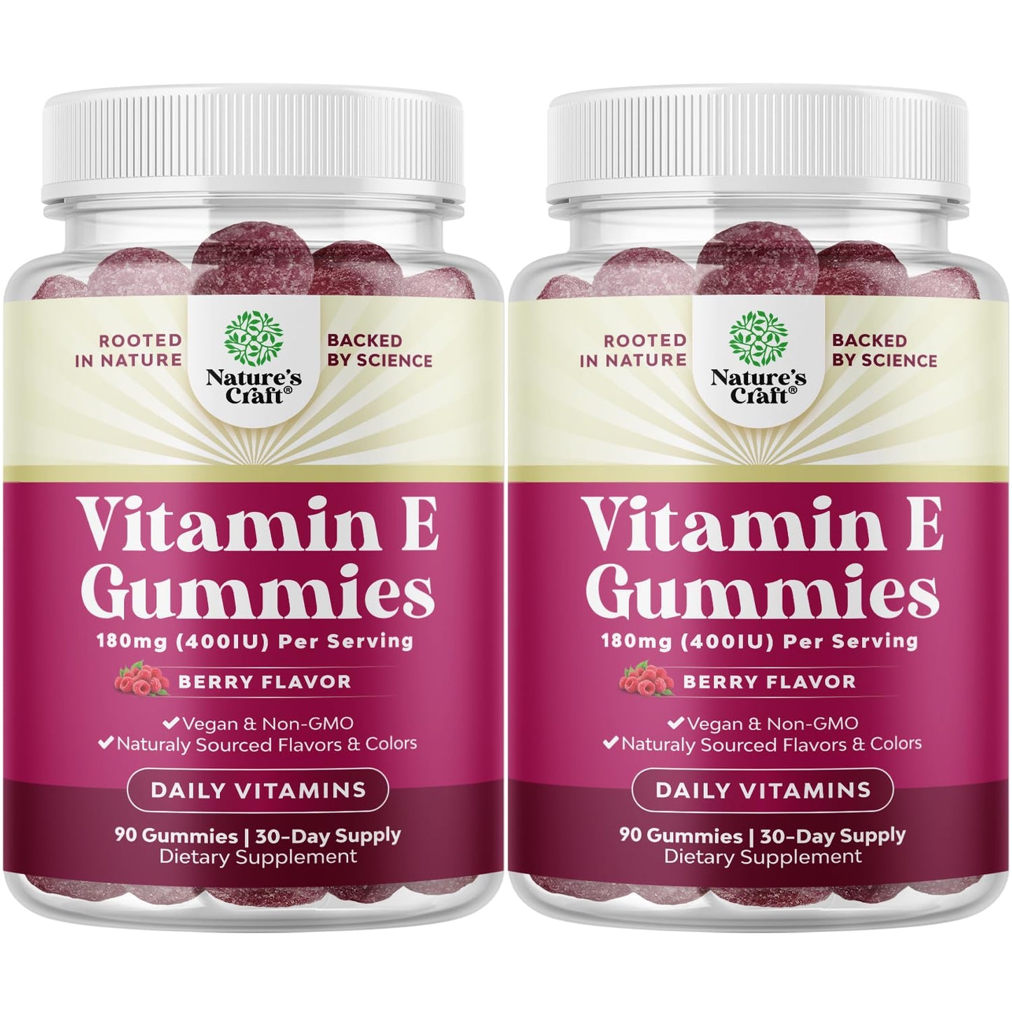 Gomitas vitamina E 400 IU Natures Craft envase frontal