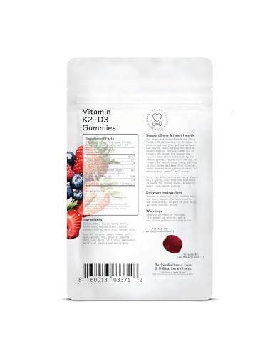 Gomitas vitaminas D3 y K2 salud esquelética