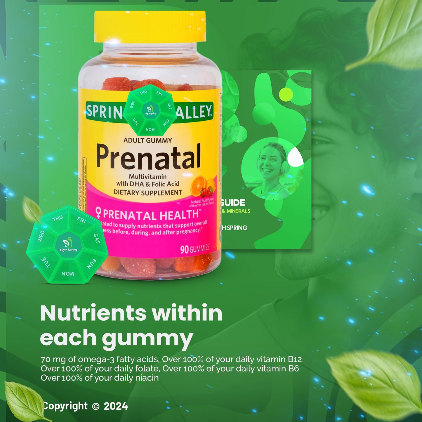 Gomitas de vitaminas con sabor natural a frutas