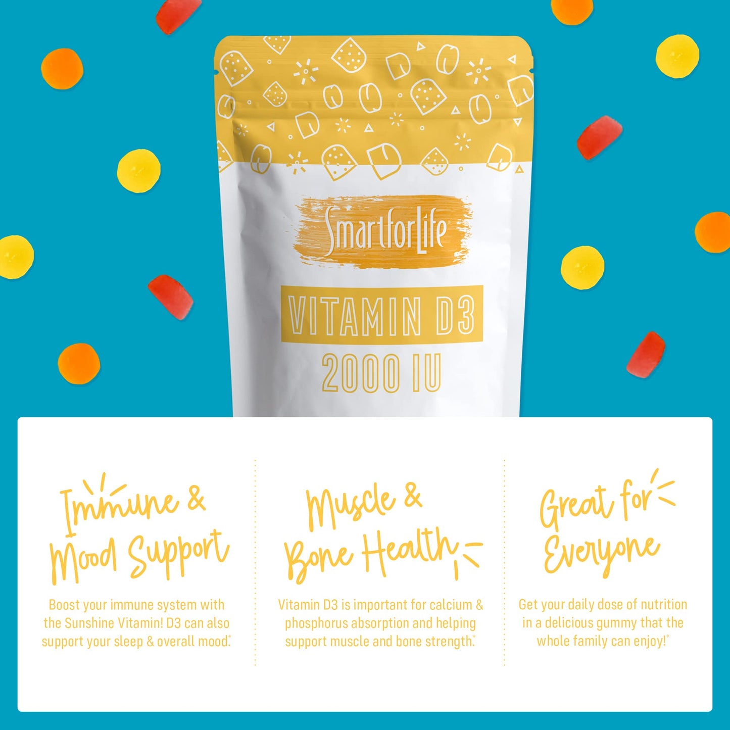 Gomitas vitaminas Smart for Life para niños y adultos saludables