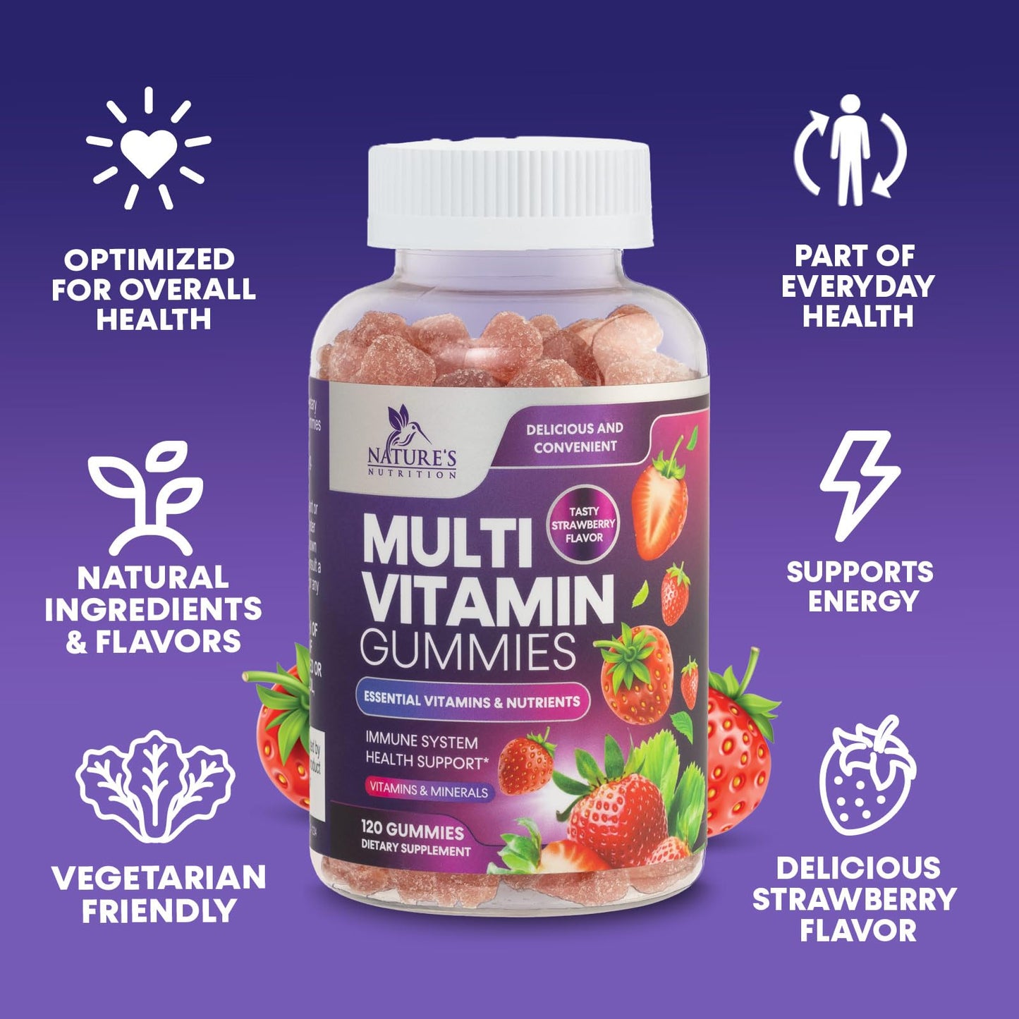 Gomitas vitamínicas adultas salud diaria