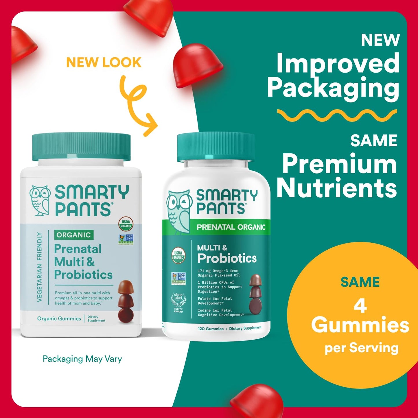 Gomitas vitamínicas prenatales SmartyPants sabor natural