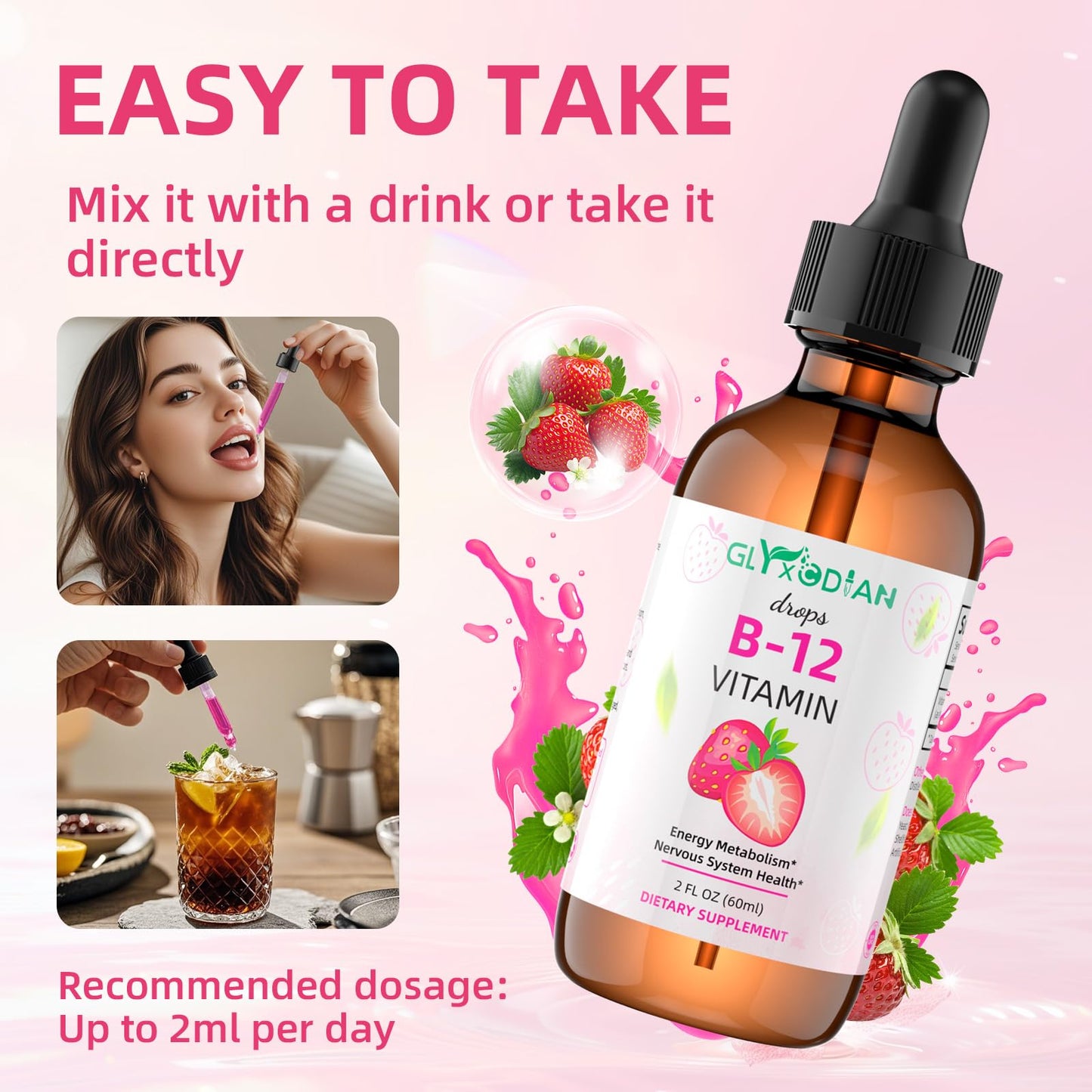 Gotas B12 Glyxcodian disolución sublingual rápida