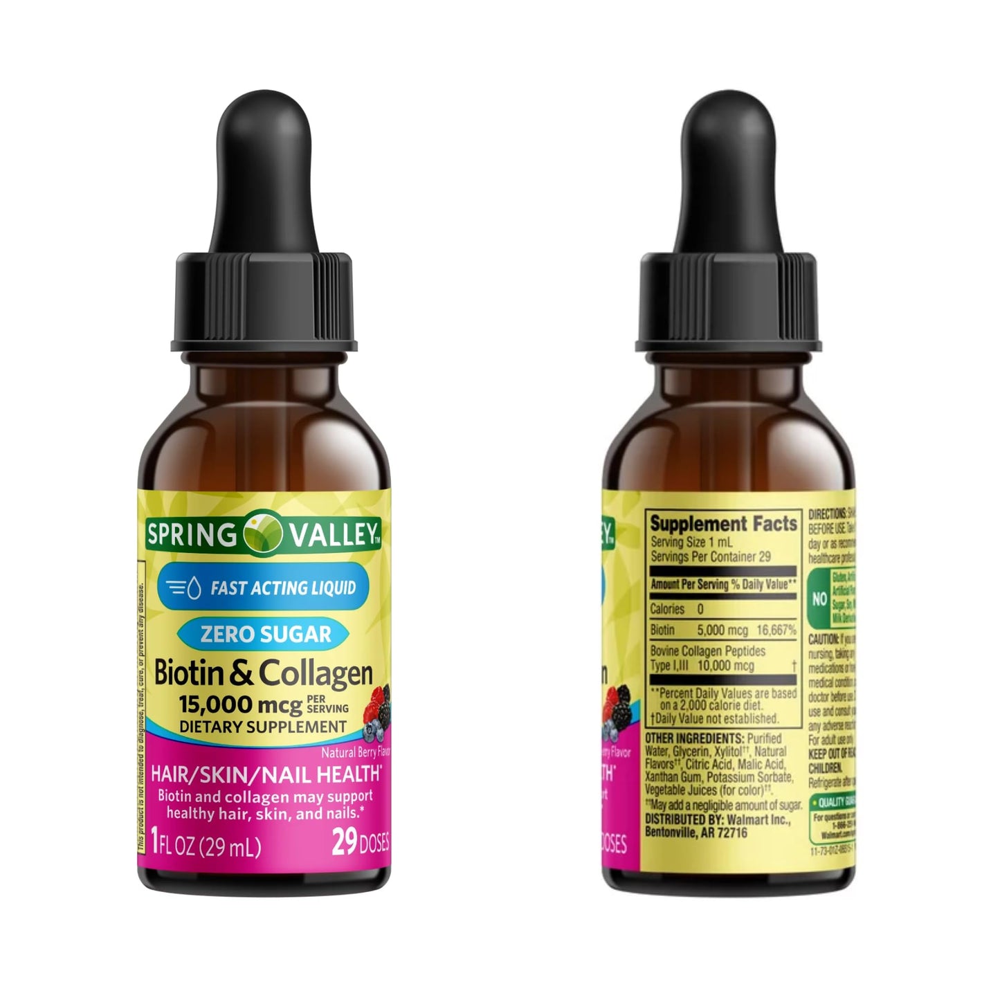 Gotas sabor natural a bayas para cabello y piel